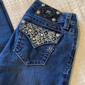 Miss Me Dark Blue Embellished Jeans